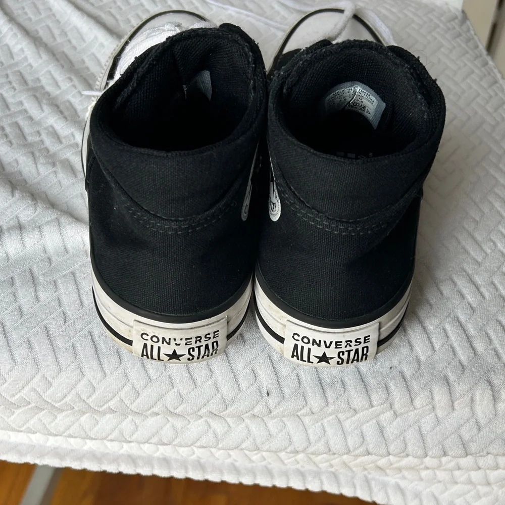 Converse Black and White High Top Sneakers - Picture 3 of 6